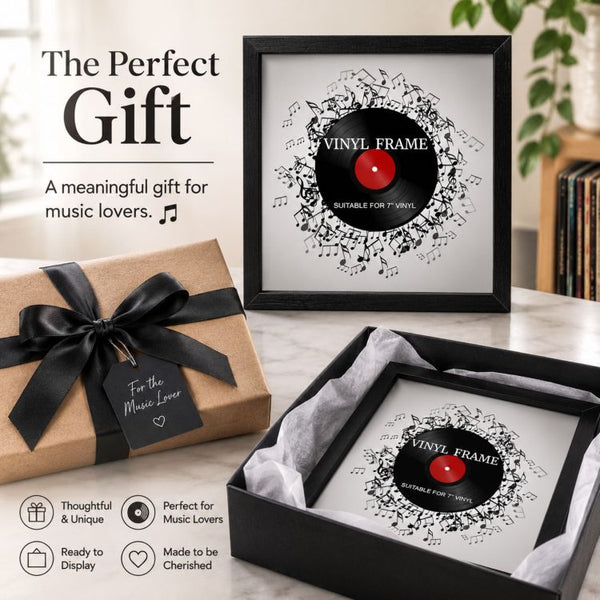 Set of 3 7" Vinyl Single Cover Frames | Oxford Black