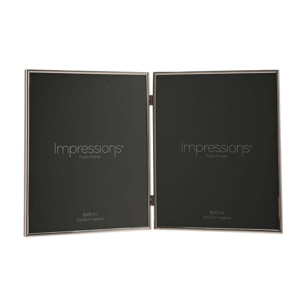 Silver Plated Fine Double Hinged Photo Frames | 10x8"
