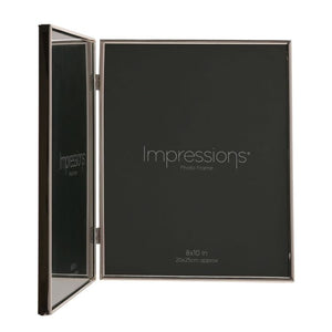 Silver Plated Fine Double Hinged Photo Frames | 10x8"