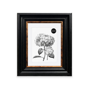 8x6" Shabby Chic Photo Frame with Soft White Mount | Vintage Black