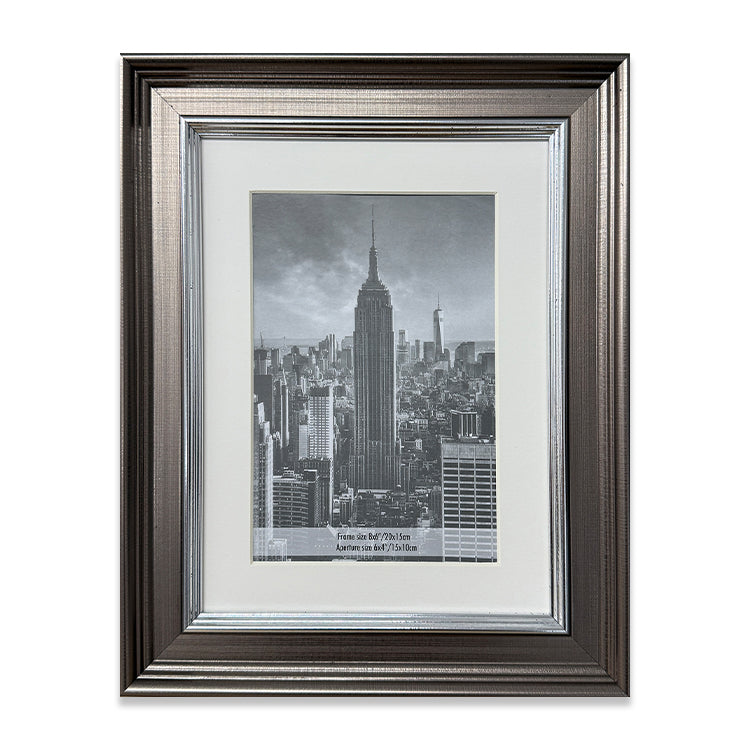 Everyday 8x6 Photo Frame With Mount | Geneva Gunmetal
