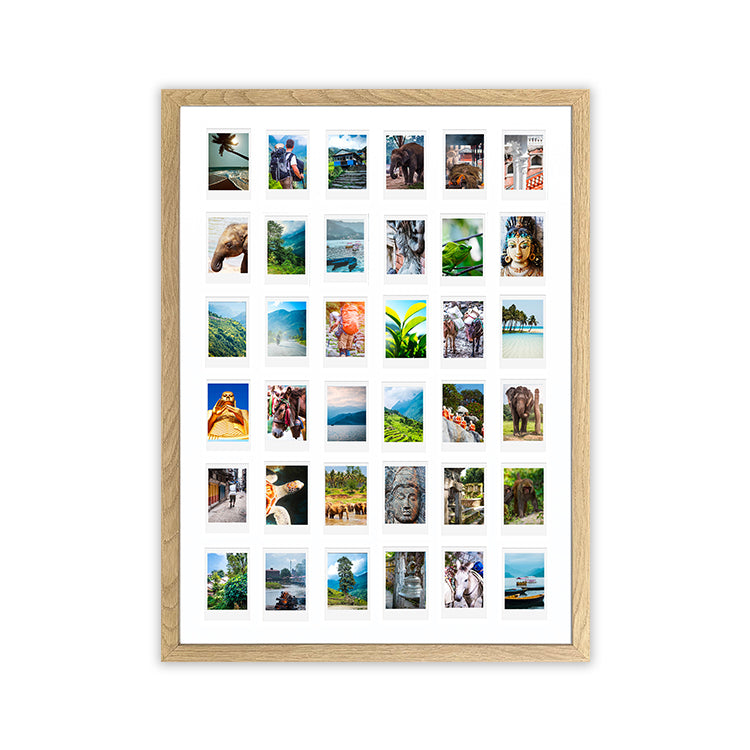 A2 Instax Mini Wooden Photo Frame x 36 | Hartland Oak Effect