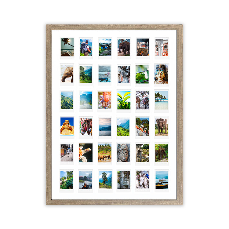A2 Instax Mini Wooden Photo Frame x 36 | Washed Walnut
