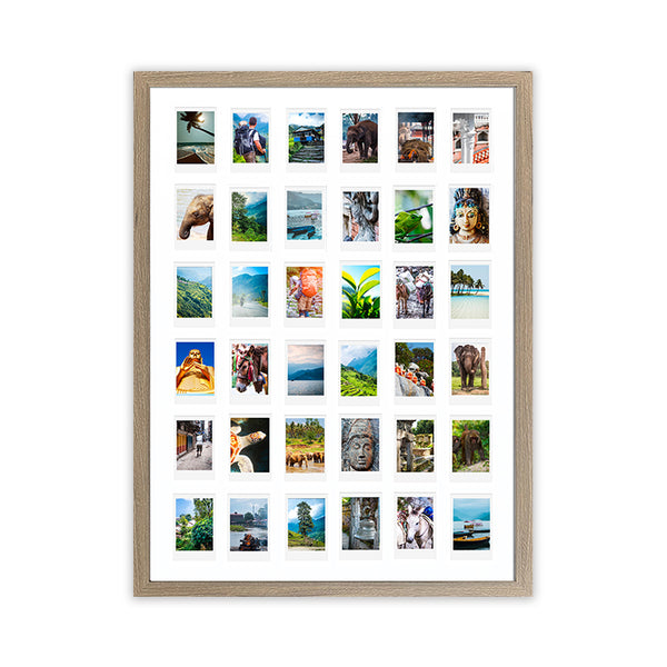 A2 Instax Mini Wooden Photo Frame x 36 | Washed Walnut