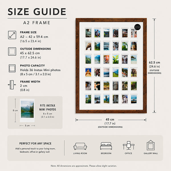 A2 Instax Mini Photo Frame x 36 | Oxford