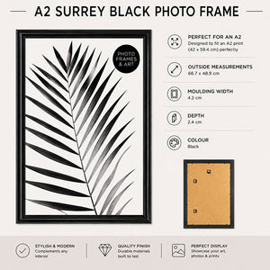 A2 Poster Frame | Surrey Black