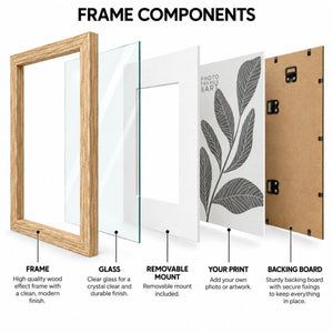 Natural Oak Effect A3 Picture Frame with A4 Mount | Kensington