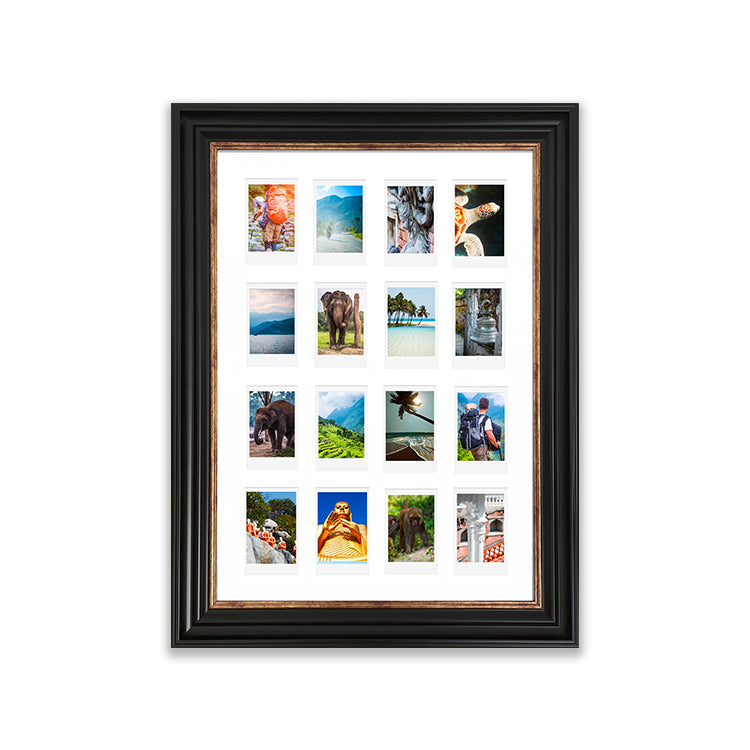 A3 Instax Mini Photo Frame x 16 | Vintage Black