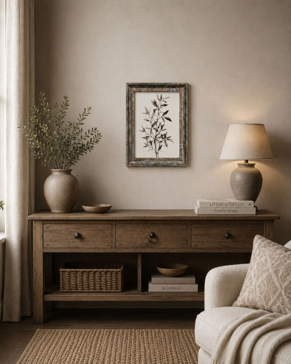 12x12 Photo Frame With Glass | Devon Washed Brown