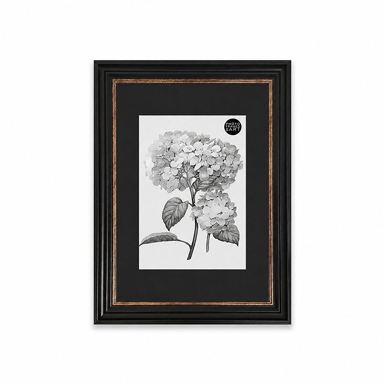 A3 Shabby Chic Poster Frame For A4 Print With Mount | Vintage Black