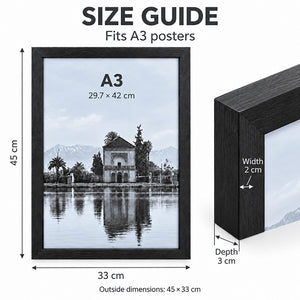 A3 Wood Frame | Hartland Black