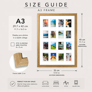 A3 Instax Mini Photo Frame x 16 | Oxford
