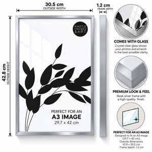 Silver Plated Fine Metal Photo Frame | Available in 5 Sizes