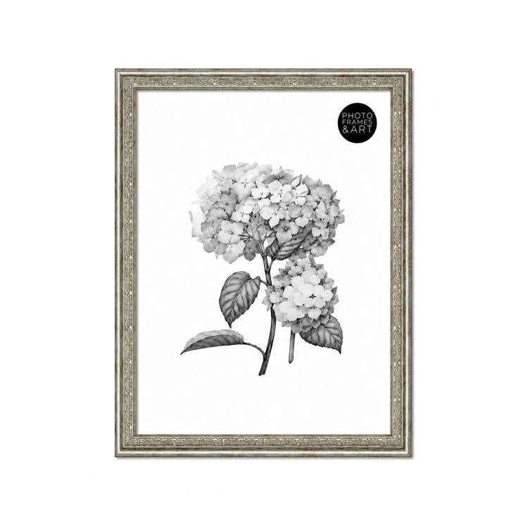 A3 Traditional Antique Style Photo Frame | Champagne Silver