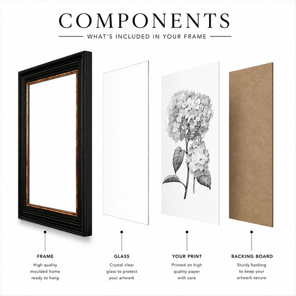 A3 Shabby Chic Poster Frame | Vintage Black