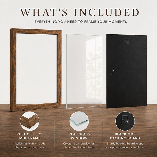 A3 Poster Frame No Mount | Windsor Wood Effect