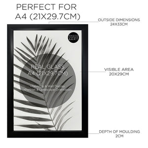 A4 Frame With Glass | Silk Black