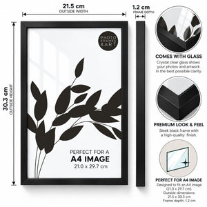 Black Metal Photo Frame | Available in 5 Sizes