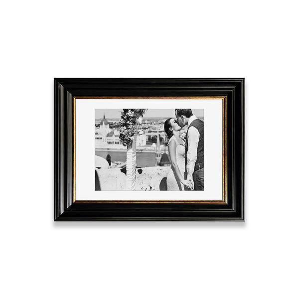 A4 Shabby Chic Picture Frame With Mount | Vintage Black