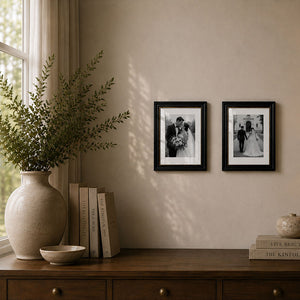A4 Shabby Chic Picture Frame With Mount | Vintage Black