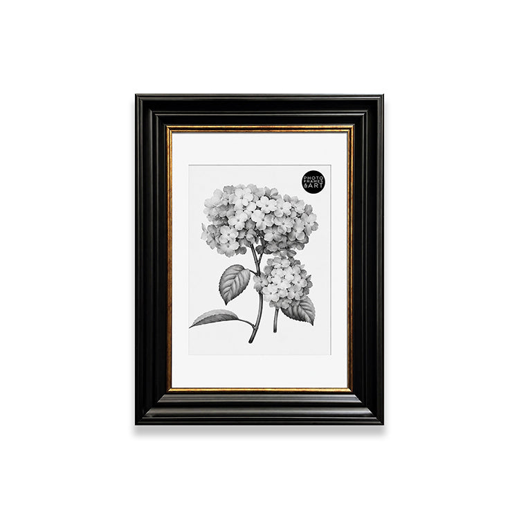 A4 Shabby Chic Picture Frame With Mount | Vintage Black