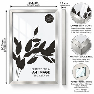 Silver Plated Fine Metal Photo Frame | Available in 4 Sizes