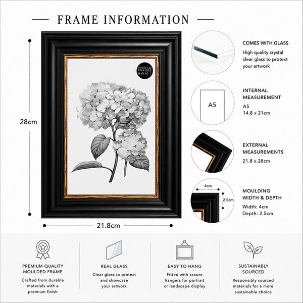 A5 Black Frame | Vintage