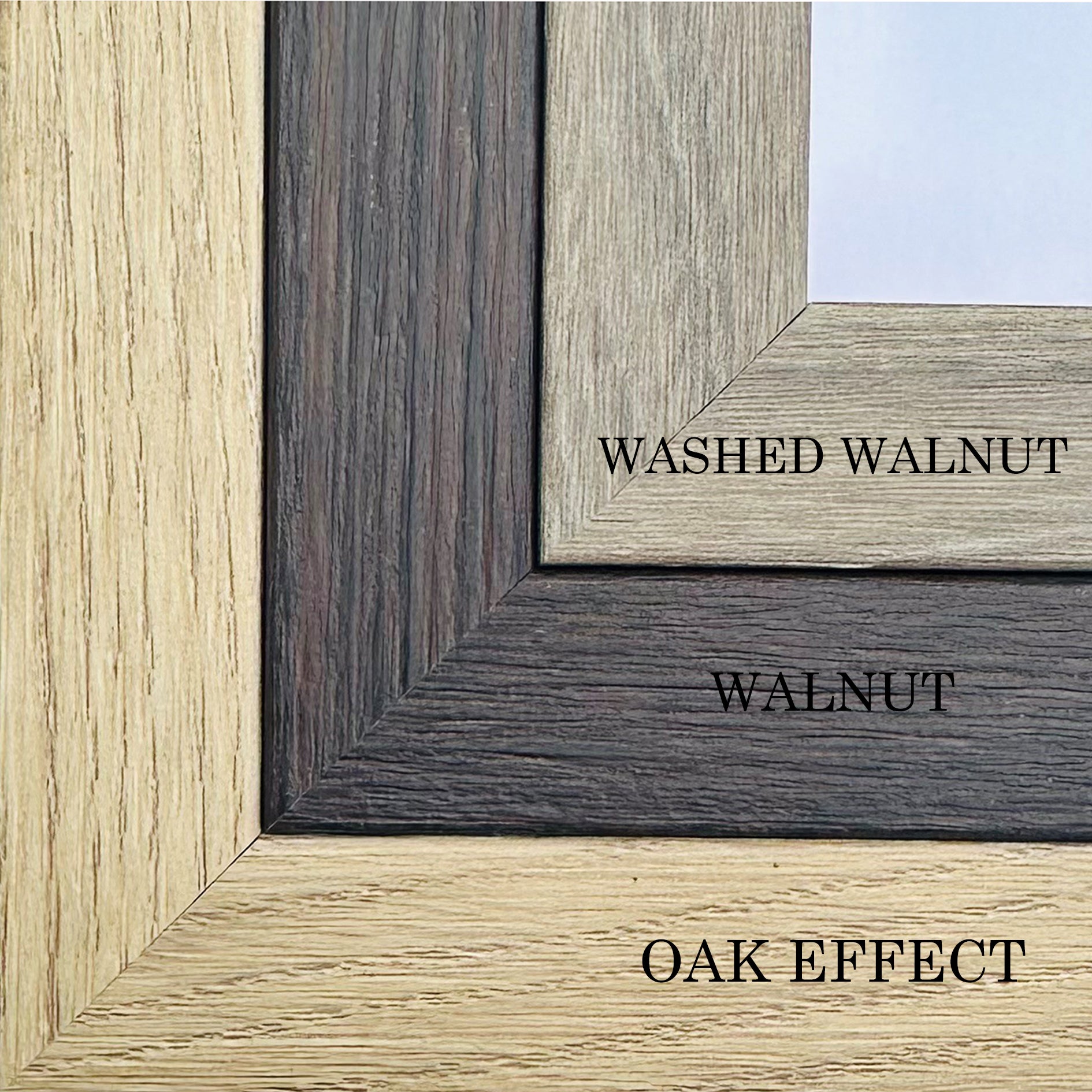 50x70cm Wooden Washed Walnut Effect Poster Frame | Hartland Collection