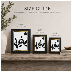 Black and Gold Photo Frame | 7x5"