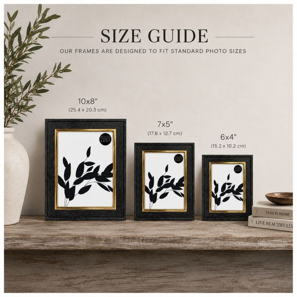Black and Gold Photo Frame | 7x5"
