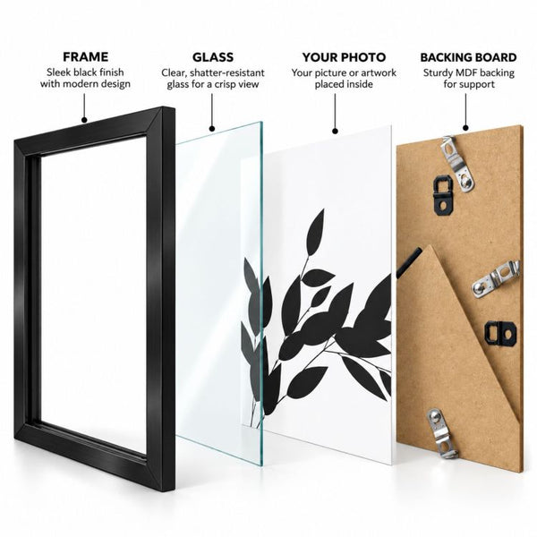 Black Metal Photo Frame | Available in 5 Sizes