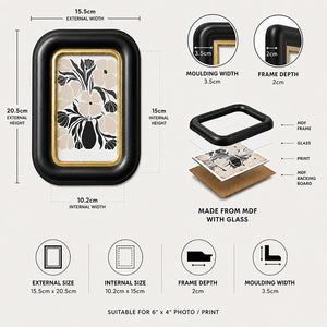 Bohome Wooden Black Frame | 6x4"