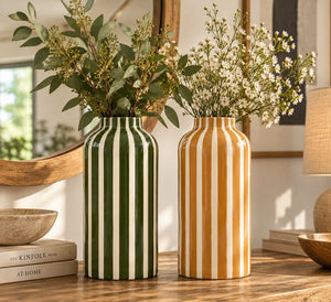 Toffee Stripe Vase | 30 cms