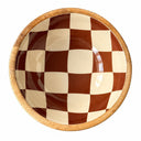 Geo Enamel Mango Wood Bowl 17.5cm | Choice of 3 colours