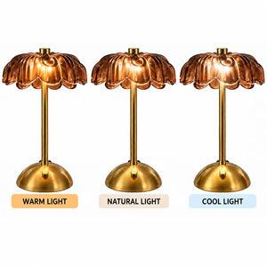 Glass LED FLower Lamp 30cm | Brown