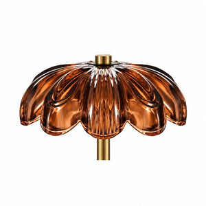Glass LED FLower Lamp 30cm | Brown