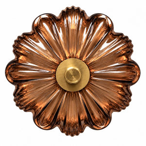 Glass LED FLower Lamp 30cm | Brown