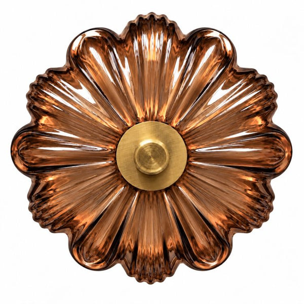 Glass LED FLower Lamp 30cm | Brown