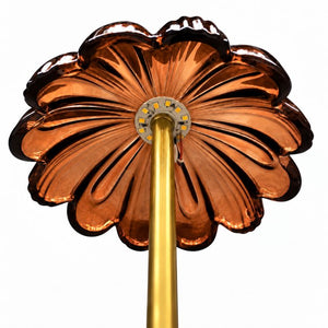 Glass LED FLower Lamp 30cm | Brown
