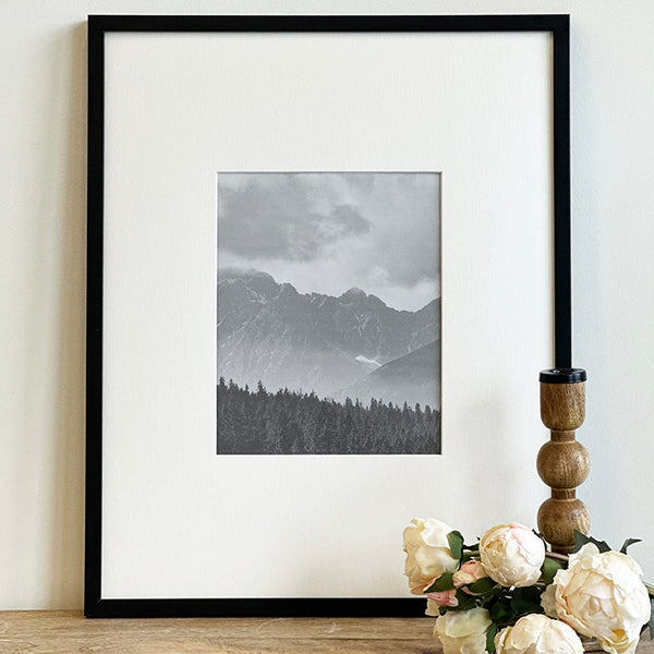 Black frame with deals mount