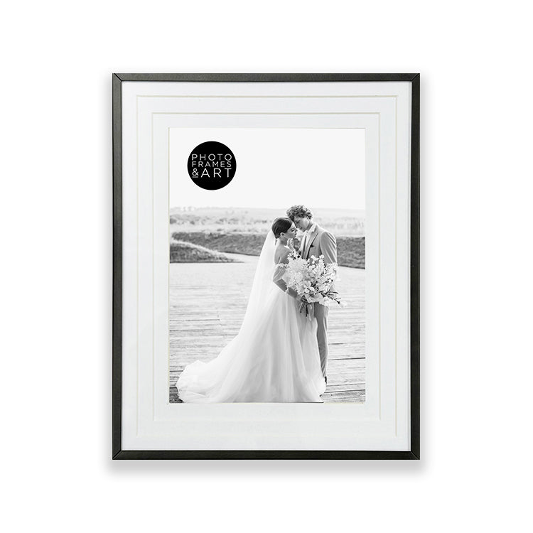 Black Metal Triple Mount Photo Frame | Available in 3 Sizes