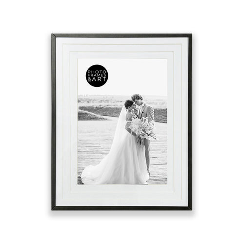 Black Metal Triple Mount Photo Frame | Available in 3 Sizes