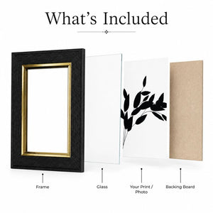 Black and Gold Photo Frame | 7x5"