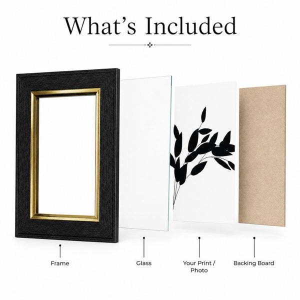 Black and Gold Photo Frame | 7x5"
