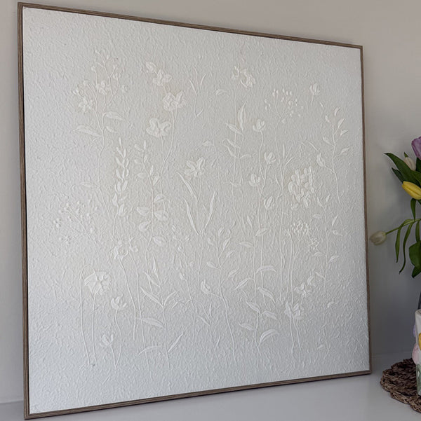 60x60cms Floral Artex Canvas | Two Designs