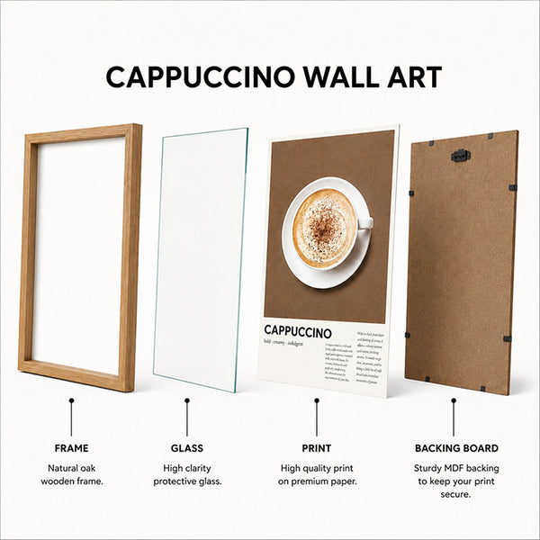 Framed 30x40cm Coffee Art | Cappuccino