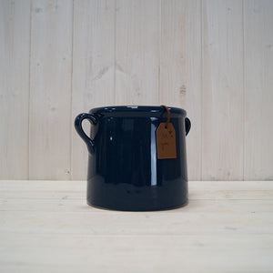 Dark Blue Ceramic Milk Churn Vases | 2 Sizes Available