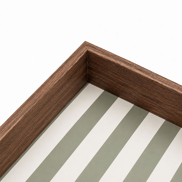 Framed 50x50cm Striped Wall Art | Floral Bunch