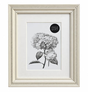 10x8" Vintage Ivory Photo Frame with Beaded Detail | For 8x6" Print