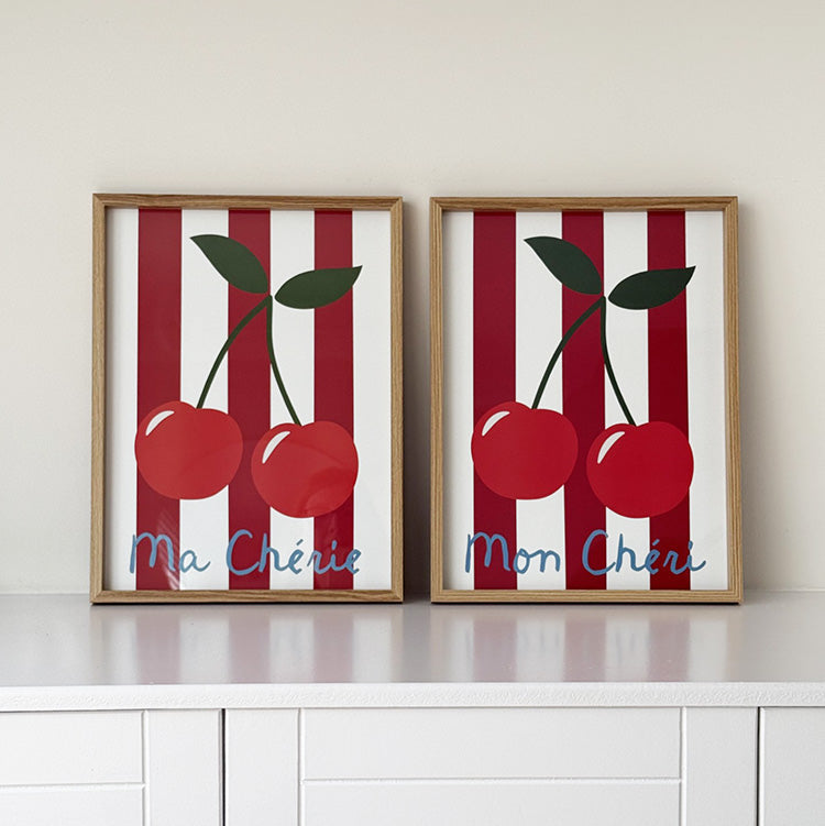 Framed Red Cherry Poster | 2 Styles